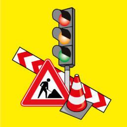 Verkeersmaatregelen en wegwerkzaamheden veilig georganiseerd door Versluys Verkeerstechniek.